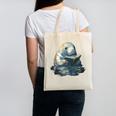 Cute Manatee Reading Book Bookworm Readers Manatee Lover Canvas Tote Bag
