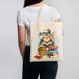 Cute Reading Chicken With Glasses Books Bookworm Reader Book Canvas Tote Bag
