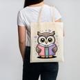 Cute Reading Owl Book Lover Teacher Librarian Bookworm Canvas Tote Bag Cute Reading Owl Book Lover Teacher Librarian Bookworm Canvas Tote Bag