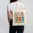 Cute Wildflower Book School Counseling Life School Counselor Canvas Tote Bag