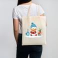 Cute Winter Cozy Snowman Reading Book Lovers Xmas Snowman Canvas Tote Bag