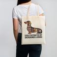 Dachshund Dog Dachshund Decor Books Nerds Dachshund Canvas Tote Bag
