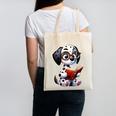 Dalmatian Reading a Book Dog Canvas Tote Bag