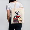 Dalmatian Reading Books Matching Bookworm Readers Librarian Canvas Tote Bag