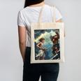David And Goliath Bible Book Of Samuel King David Comic Canvas Tote Bag