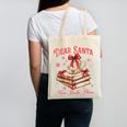 Dear Santa More Books Please Reading Book Lover Christmas Canvas Tote Bag