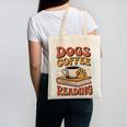 Dogs Coffee Reading Book Lover Canvas Tote Bag