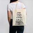 Dogs Plants Coffee Books Book Lover Dog Lover Reading Canvas Tote Bag