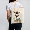 Donkey Reading Book Read Books Be Kind Stay Weird Librarian Canvas Tote Bag