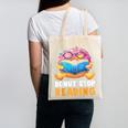 Donut Stop Reading Cute Book Reader Bookworm Donut Day Canvas Tote Bag