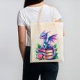 Dragon Book Fantasy Reading Canvas Tote Bag