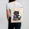 Dragon Reading A Book Cute Bookworm Book Lover Canvas Tote Bag Dragon Reading A Book Cute Bookworm Book Lover Canvas Tote Bag