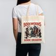 Dragon In A World Full Of Bookworms Be A Book Dragon Canvas Tote Bag