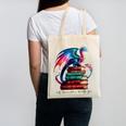 Dragons And Books Dragonworm Book Lover Reading Canvas Tote Bag