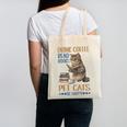 Drink Coffee Read Books Pet Cats Be Happy Bookworm Canvas Tote Bag