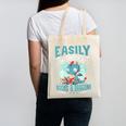 Easily Distracted By Books And Dragons Nerds Canvas Tote Bag