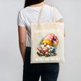 Easily Distracted By Books And Gnomes Book Reading Gnome Canvas Tote Bag