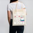 Easily Distracted By Cats And Books Cute Cat And Book Lovers Canvas Tote Bag