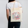 Easily Distracted By Cats And Books Reading Canvas Tote Bag