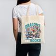 Easily Distracted By Dragons And Books Bookworm Canvas Tote Bag Easily Distracted By Dragons And Books Bookworm Canvas Tote Bag
