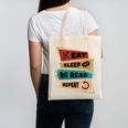 Eat Sleep Read Repeat Reading Books Reader Bookworm Canvas Tote Bag