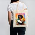 Educated Afro Girl Reading Book Lover History Month Canvas Tote Bag Educated Afro Girl Reading Book Lover History Month Canvas Tote Bag