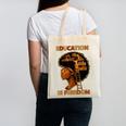 Education Is Freedom Teacher Book Black History Month Canvas Tote Bag