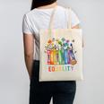 Equal Rights Book Flower Equality Peace Love Kindness Book Canvas Tote Bag