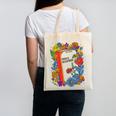 Equal Rights Book Flower Resist Feminist LGBTQ Floral Canvas Tote Bag