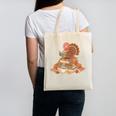 Fall Book Vintage Turkey Thanksgiving Reading Book Lovers Canvas Tote Bag