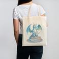 Fantasy Dragon Reading Magical Book Lover Halloween Vibes Canvas Tote Bag Fantasy Dragon Reading Magical Book Lover Halloween Vibes Canvas Tote Bag
