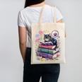 Fantasy Drama Tragedy Cute Cat Book Lover Readers Librarians Canvas Tote Bag