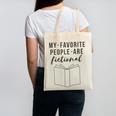 My Favorite People Are Fictional Book Reader Lover Canvas Tote Bag