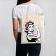 Female Librarian Rosie Riveter Book Guardian Woman Canvas Tote Bag