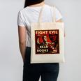Fight Evil Read Books Propaganda Poster Canvas Tote Bag Fight Evil Read Books Propaganda Poster Canvas Tote Bag