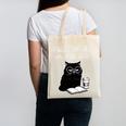 First Of All I’m A Delight Cute Cat Books Coffee Humor Canvas Tote Bag