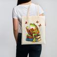Frog & Toad Fishing Vintage Classic Book Frog Reading Book Canvas Tote Bag