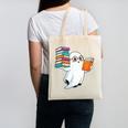 Ghost Reading Books Halloween Library Canvas Tote Bag Ghost Reading Books Halloween Library Canvas Tote Bag