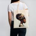 Girl Crown Of Books African Teacher Black History BHM Canvas Tote Bag