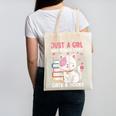 Girl Who Loves Cats And Books Cute Canvas Tote Bag Girl Who Loves Cats And Books Cute Canvas Tote Bag