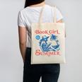 Girl Reading Book Summer Beach Vacation For Book Lover Canvas Tote Bag