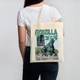 Godzilla Ocean Scene Comic Book Illustration Movie Monster Canvas Tote Bag Godzilla Ocean Scene Comic Book Illustration Movie Monster Canvas Tote Bag