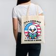 A Good Day To Read a Book Reading Eagle With American Flag Canvas Tote Bag A Good Day To Read a Book Reading Eagle With American Flag Canvas Tote Bag
