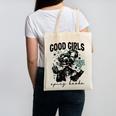 Good Girls Read Spicy Skeleton Book Club Canvas Tote Bag