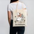 Goose With Books Cute Bookworm Reader Canvas Tote Bag