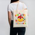 Groovy 100 Days In The Books Reading 100th Day Of School Canvas Tote Bag
