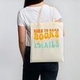 Groovy Born To Read Books Forced To Read Emails Reading Canvas Tote Bag