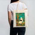 Groovy Ghost Reading Book Cat Halloween Ghost Teacher Canvas Tote Bag Groovy Ghost Reading Book Cat Halloween Ghost Teacher Canvas Tote Bag