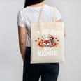 Halloween Book Lover Ghost Witch Books & Pumpkins Canvas Tote Bag