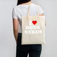 I Heart Book Nerds Book Readers Cute Canvas Tote Bag